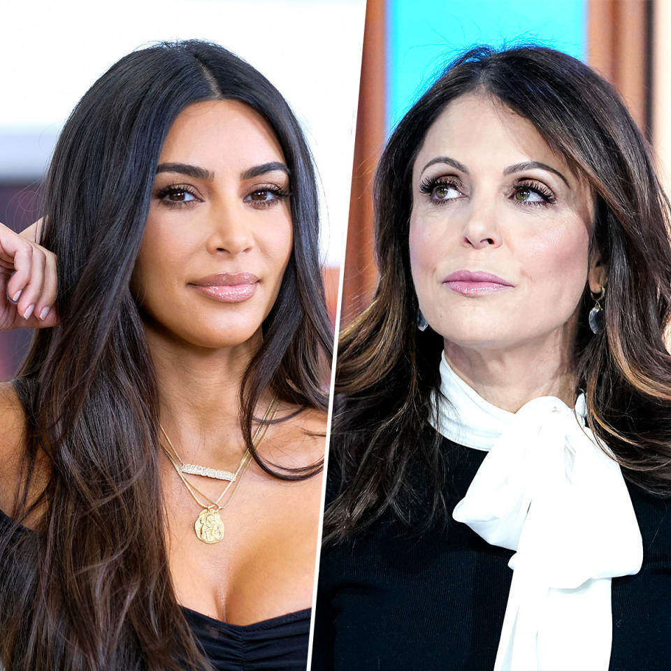 Kim Kardashian, left, Bethenny Frankel. (Getty Images)