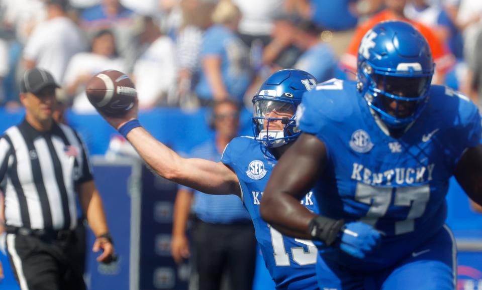 Kentucky quarterback Devin Leary will face a Georgia defense that's allowing just 173.8 passing yards per game.