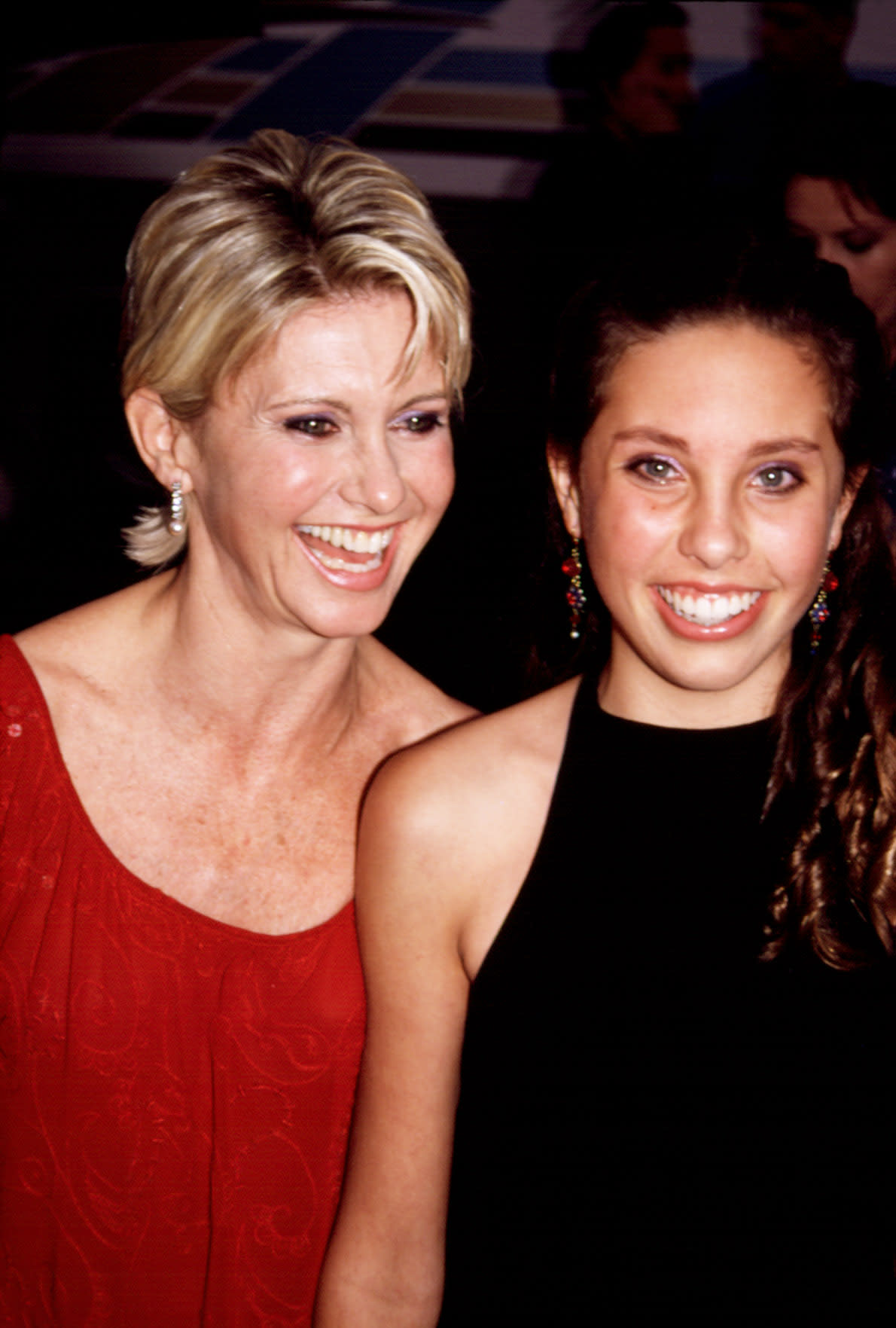 Olivia Newton-John and daughter Chloe Lattanzi at the American Music Awards, January 2000 (Everett Collection)