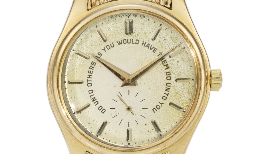 Former US President Lyndon B. Johnson wore this Patek Philippe wristwatch. - Christie’s Images Ltd 2024