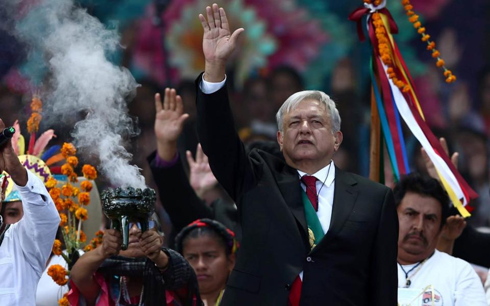 Mexico's President Andres Manuel Lopez Obrador attends the AMLO Fest at Zocalo square in Mexico City - REUTERS