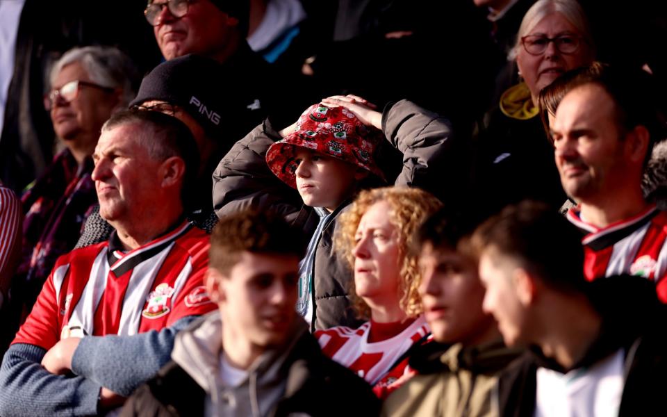 Southampton fans at St Mary's Stadium - Southampton's rebuild started from the pitch – now it's a work in progress