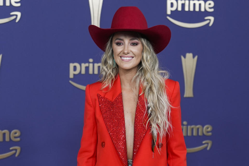 Lainey Wilson arrives at the 59th annual Academy of Country Music Awards on Thursday, May 16, 2024, at the Ford Center in Frisco, Texas. (AP Photo/LM Otero)