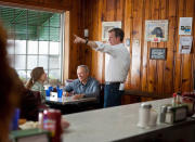 Amy Adams, Clint Eastwood and director Robert Lorenz on the set of Warner Bros. Pictures' "Trouble with the Curve" - 2012