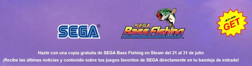 Están regalando copias de SEGA Bass Fishing para PC