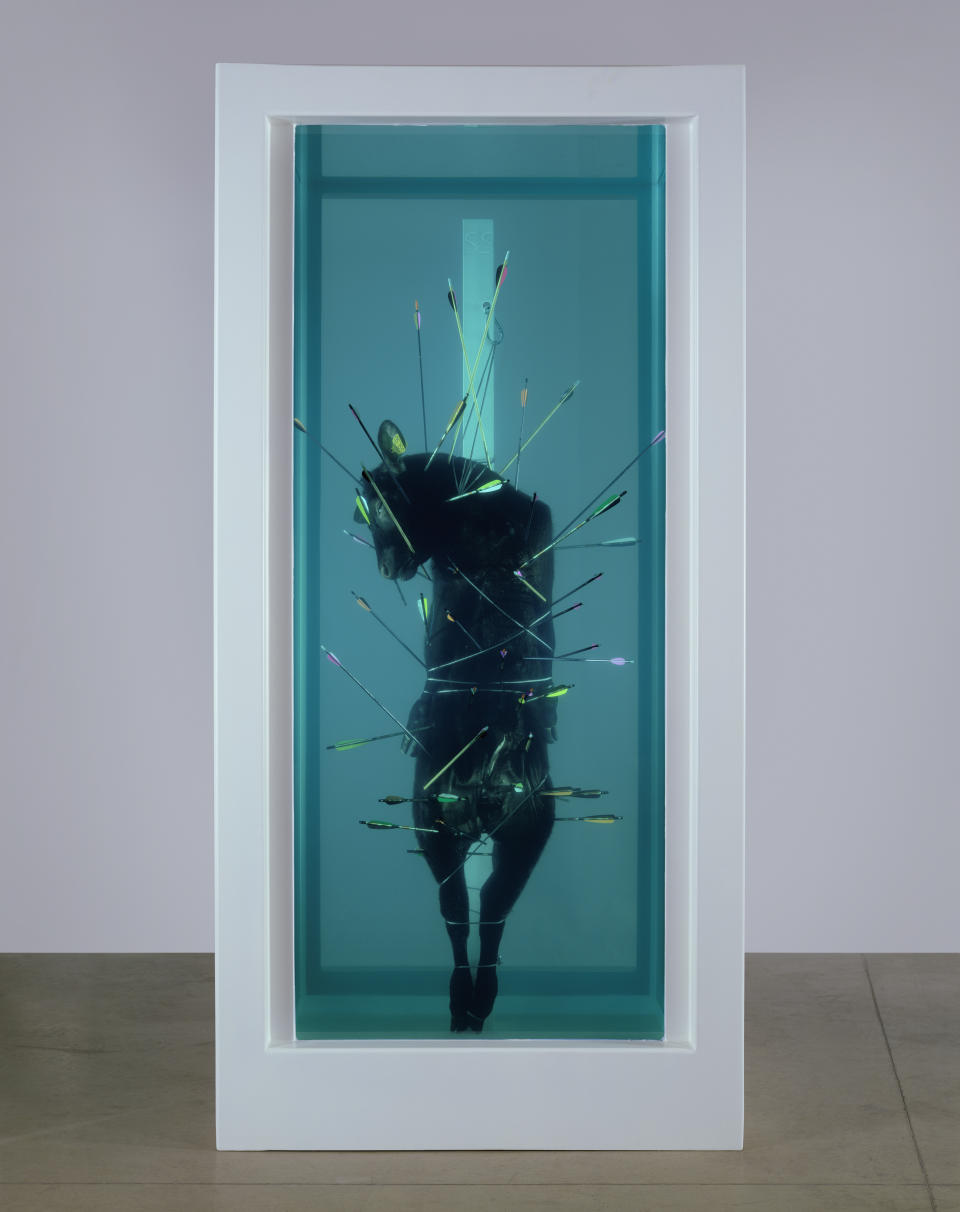 “Saint Sebastien, Exquisite Pain,” by Damien Hirst, is valued at $1.3 million to $1.9 million. (Photo: Christie’s)