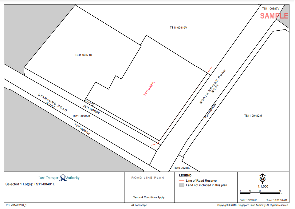 SLA - Road Reserve Line Plan - sample