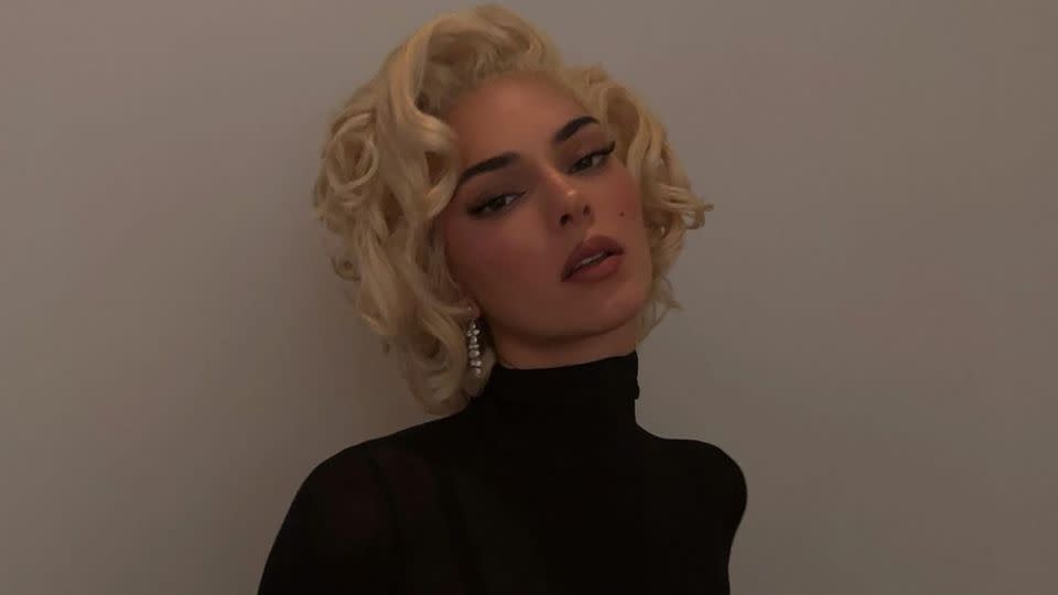 Kendall Jenner posted her beauty look as Marilyn Monroe to Instagram. - From Kendall Jenner