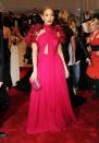 <p>In red Gucci at the 2011 Met Gala honouring Alexander McQueen.</p>