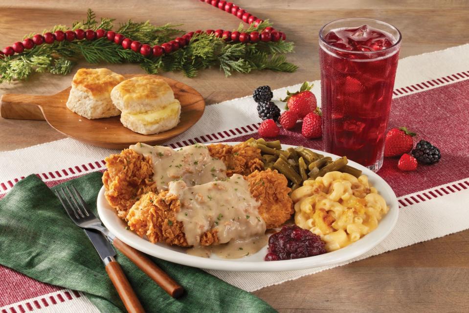 Cracker Barrel’s classic hand-breaded and crispy Country Fried Turkey meal is back for a limited time.