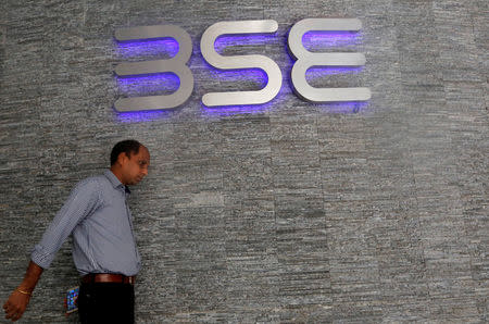 A man walks out of the Bombay Stock Exchange (BSE) building in Mumbai, India, January 25, 2017. REUTERS/Shailesh Andrade/File Photo