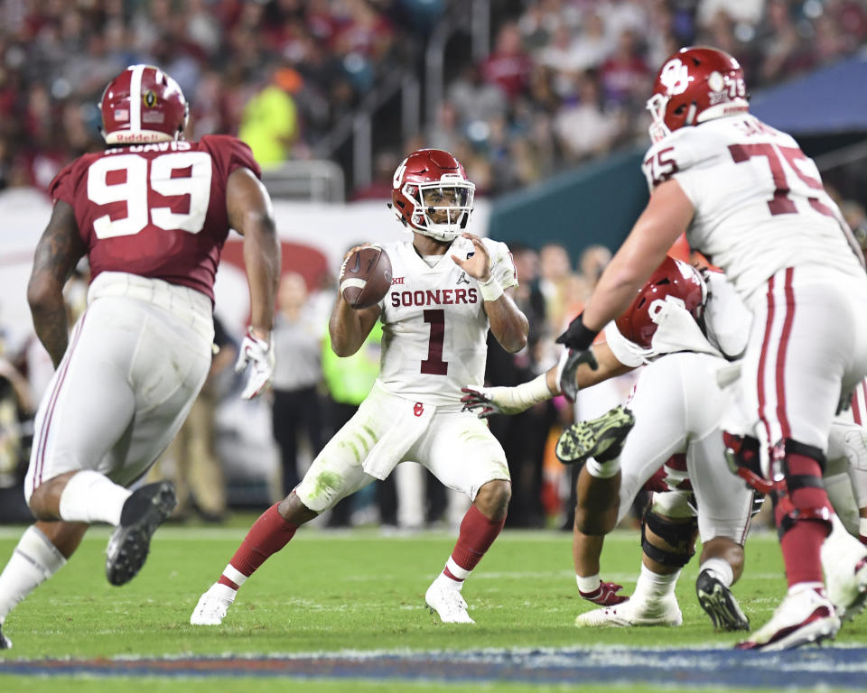 Oklahoma's Kyler Murray is one of the most intriguing QB prospects in the 2019 NFL draft class. (AP) 