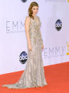 Kate Mara arrives at the 64th Primetime Emmy Awards at the Nokia Theatre in Los Angeles on September 23, 2012.