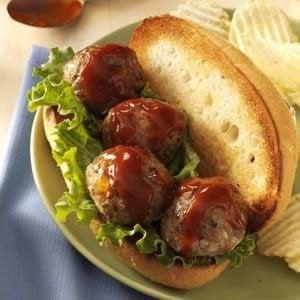 Bacon Cheeseburger Meatball Subs