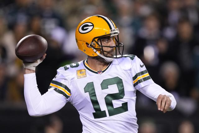 Green Bay Packers' Aaron Rodgers plays during an NFL football game, Sunday,  Nov. 27, 2022, in Philadelphia. (AP Photo/Matt Slocum Stock Photo - Alamy