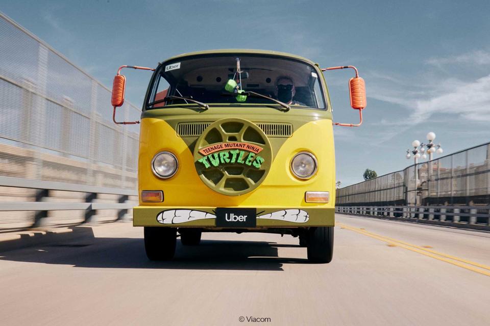 The front of the Uber Teenage Mutant Ninja Turtles van