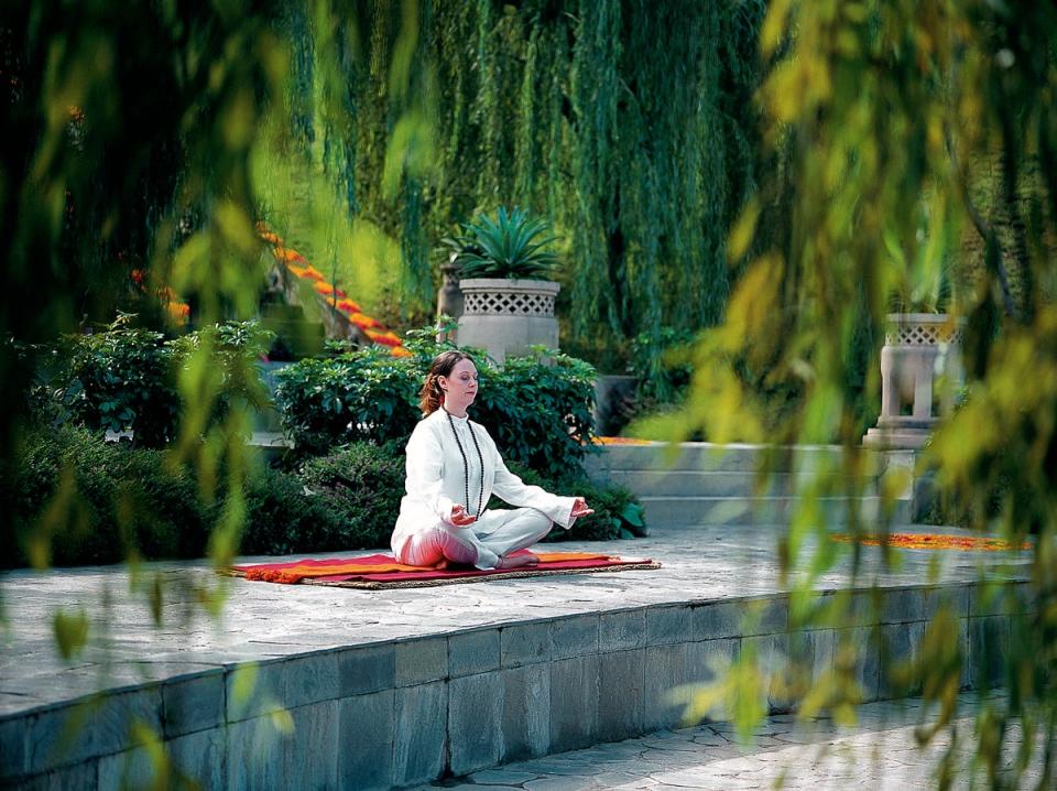 A quiet meditation moment at Ananda in the Himalayas (Ananda in the Himalayas)