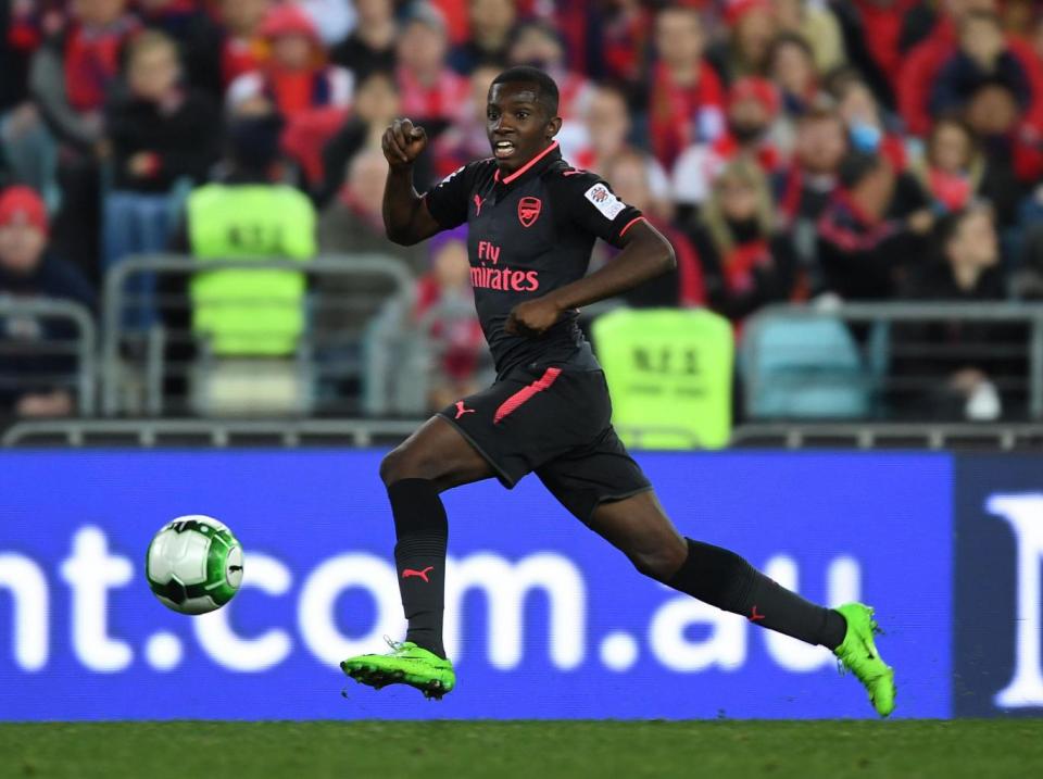 Nketiah was released by Chelsea at 14 before being picked up by Arsenal (Getty)