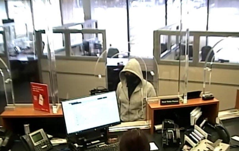 Simi Valley police have released surveillance images of a woman suspected of robbing a U.S. Bank branch on Wednesday.