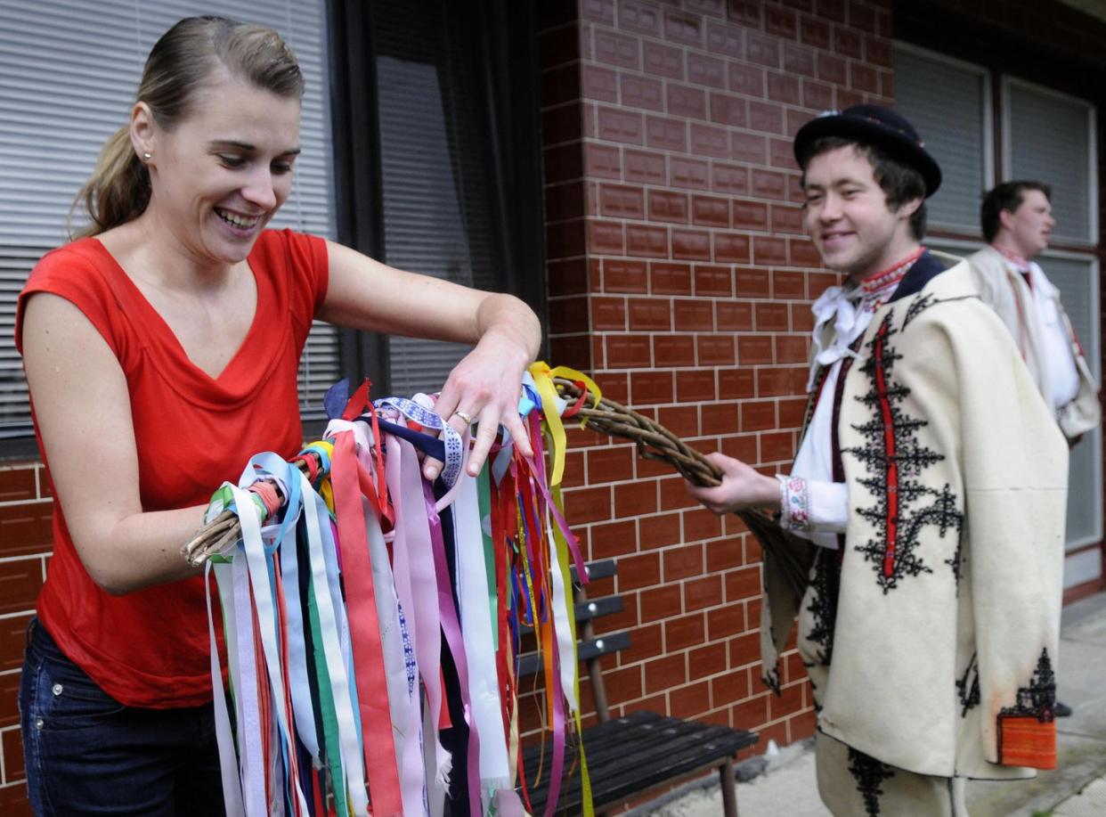 easter traditions around the world willow branch whipping in czech republic