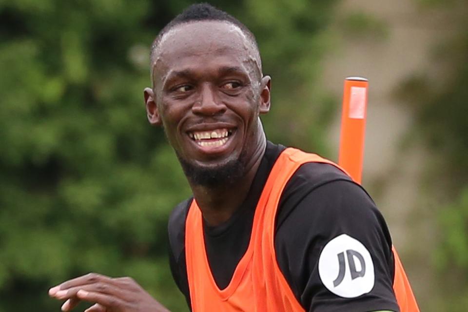 Usain Bolt watched Manchester City beat Chelsea 2-0 in the WSL (Isabel Infantes/PA) (PA Archive)