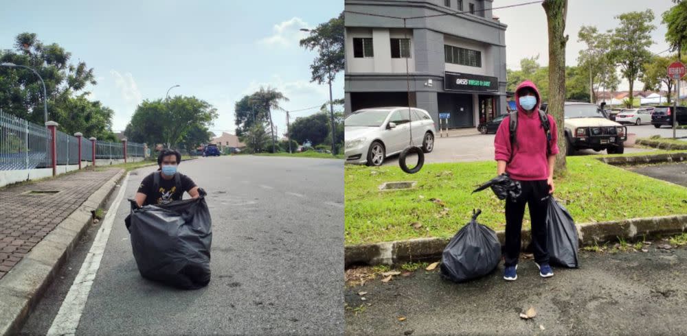 Hazmi, 18, decided to show his love for mother nature with his birthday promise. — Pictures via Twitter/@hazmi_nabil_