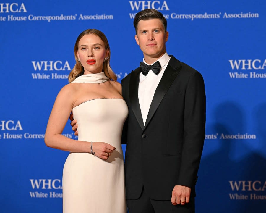 Colin Jost Knows He Is Scarlett Johansson's 'Second Gentleman,' Praises Her Support at WHCA Dinner