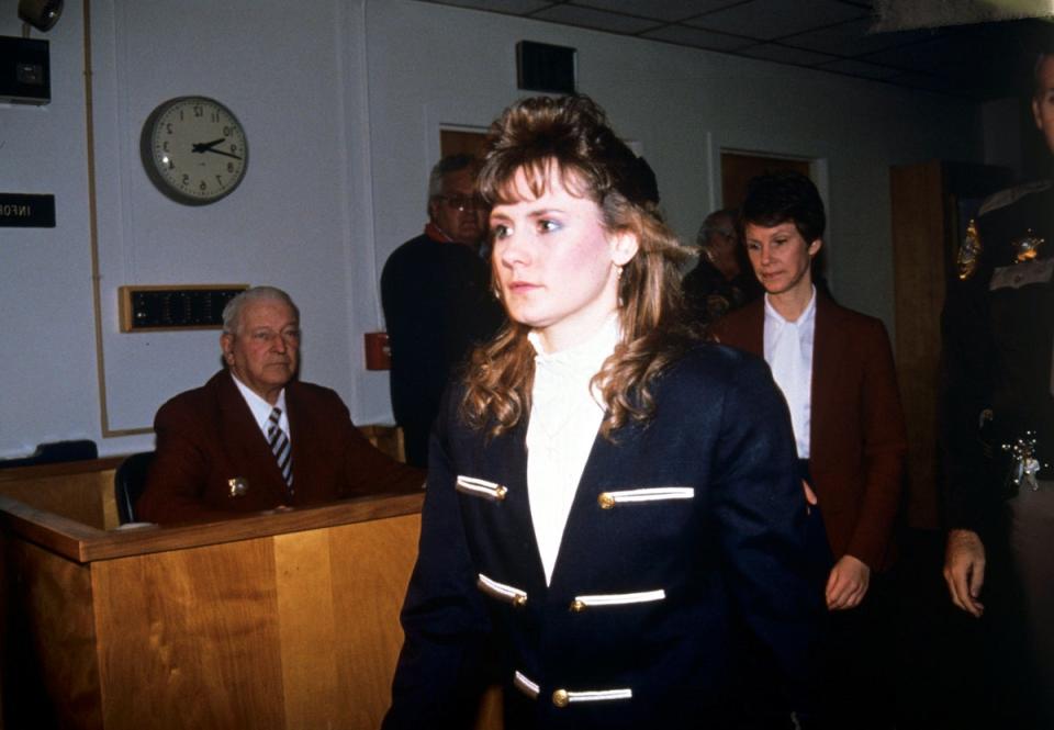 Pamela Smart in the courtroom during her trial, in 1991 (Sipa/Shutterstock)