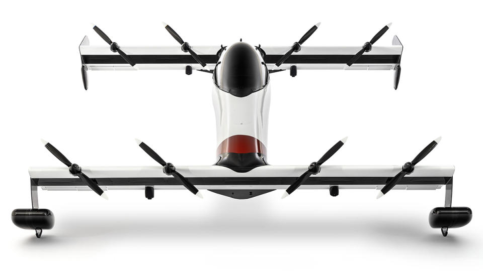 The Pivotal Helix eVTOL from the front