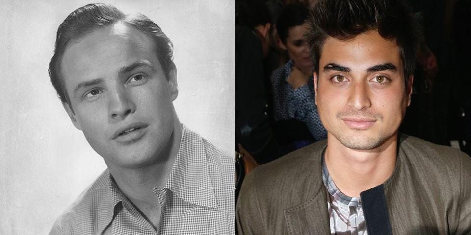 Marlon Brando and (Grandson) Tuki Brando in Their Mid-20s