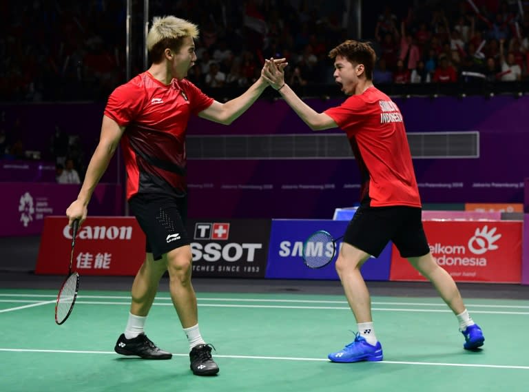 Indonesia's Marcus Fernaldi Gideon (L) and Kevin Sanjaya Sukamuljo are affectionately known as the "Minions"