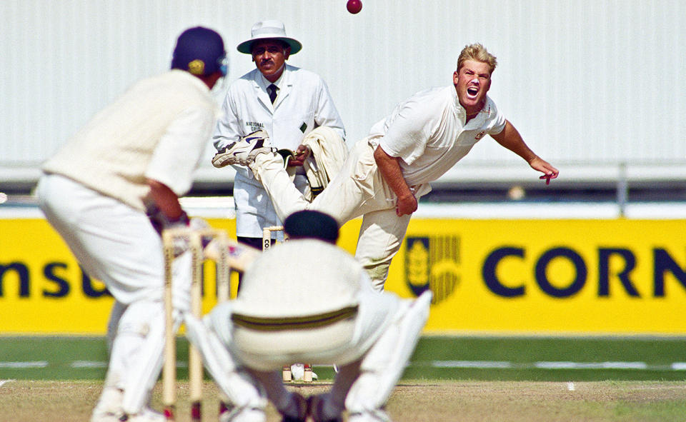 Shane Warne, pictured here in action during the Ashes series in1997.