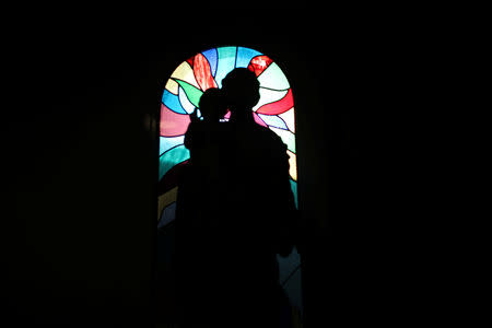 The statue of St. Joseph is seen at St. Francis of Assisi Catholic Church in Jebel Ali, as Catholics are awaiting a historical visit by Pope Francis to the United Arab Emirates, in Dubai, UAE, January 18, 2019. REUTERS/Ahmed Jadallah