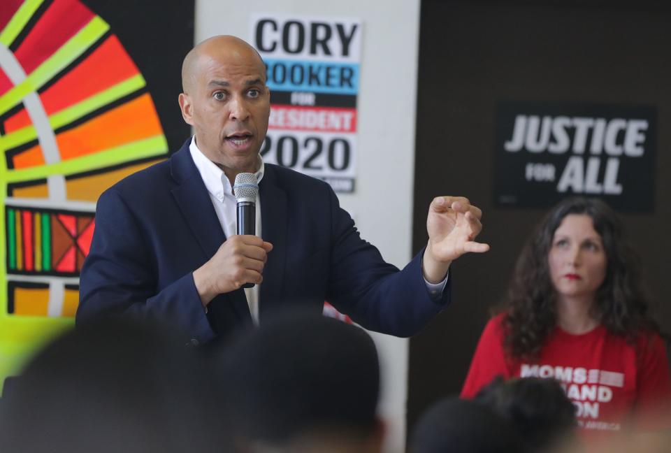 U.S. Sen. Cory Booker during a 2019 campaign appearance in Milwaukee.