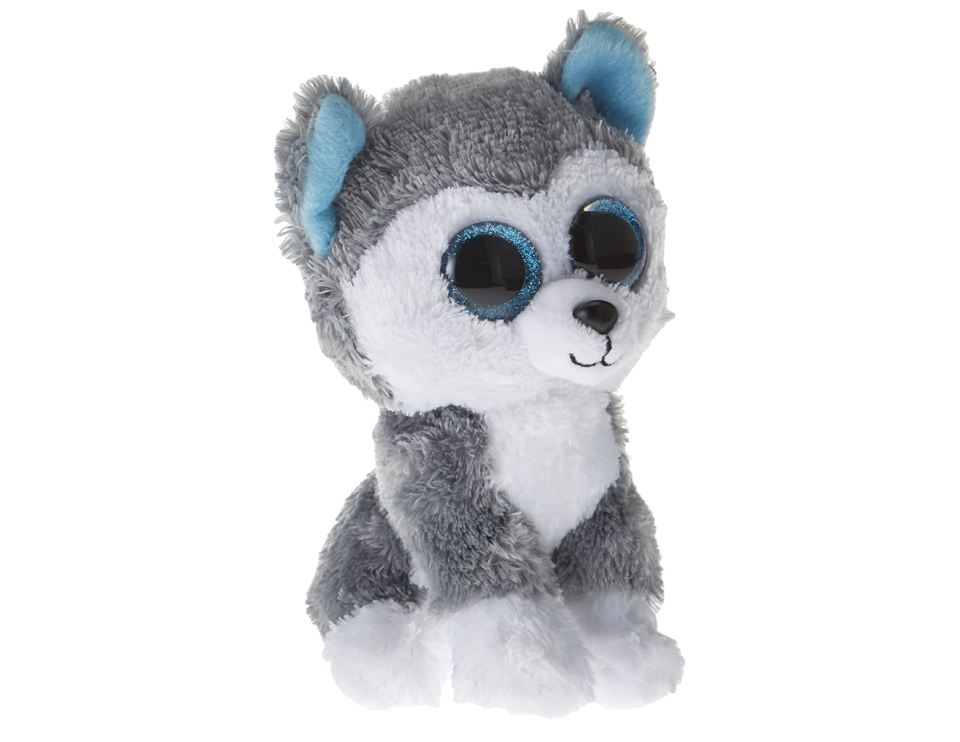 A photo of Ty Inc 36006 TY Beanie Boos 6in Reg - SLUSH - Dog reg, Grey.