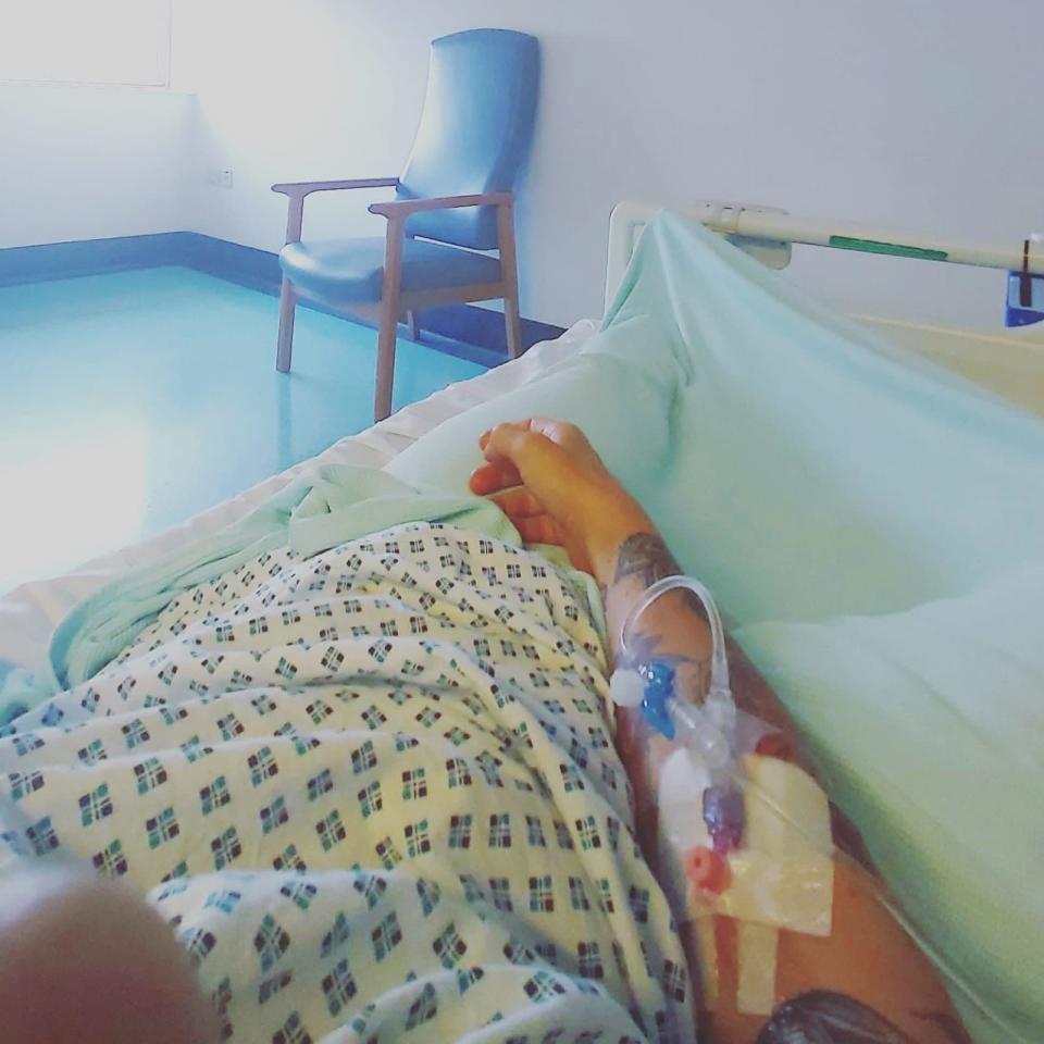 Yvette in hospital