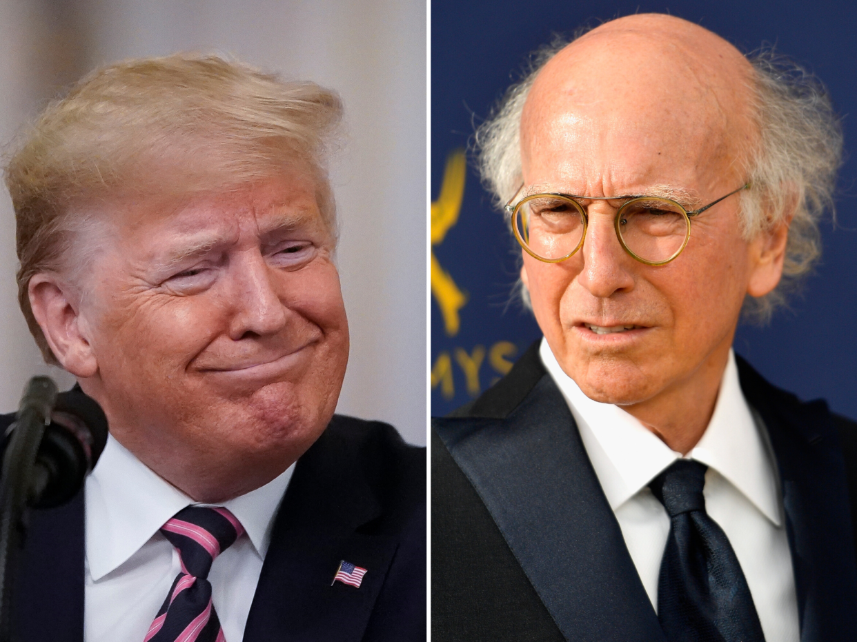 Donald Trump shares a clip from Curb Your Enthusiasm mocking his own supporters: Matt Winkelmeyer/Drew Angerer/Getty Images