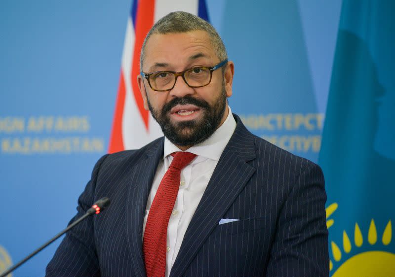 British Foreign Secretary James Cleverly meets with Kazakh Deputy Foreign Minister Roman Vassilenko in Astana