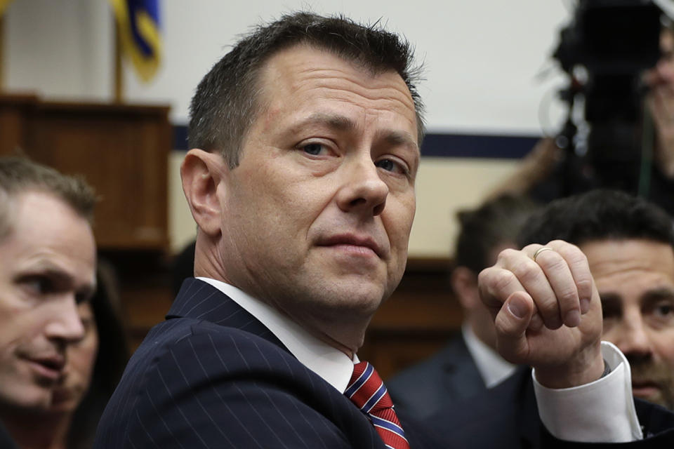 FBI Deputy Assistant Director Peter Strzok is seated to testify before the the House Committees on the Judiciary and Oversight and Government Reform during a hearing on 