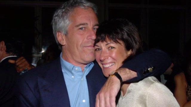 A 2005 photo of Jeffrey Epstein and Ghislaine Maxwell. Epstein was found dead in his New York City jail cell after being arrested in 2019. Maxwell is currently on trial. Charges against her include trafficking; transportation of a minor with intent to engage in illegal sex acts; and conspiracy.  / Credit: Joe Schildhorn/Patrick McMullan via Getty Images