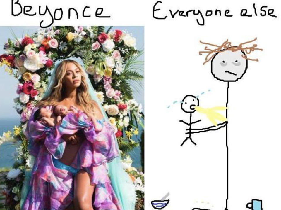 Mütter machen sich über Beyoncés-Zwillingsfoto lustig