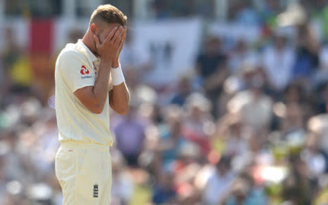 Stuart Broad looks dejected at the Waca - Credit: Philip Brown/Getty Images