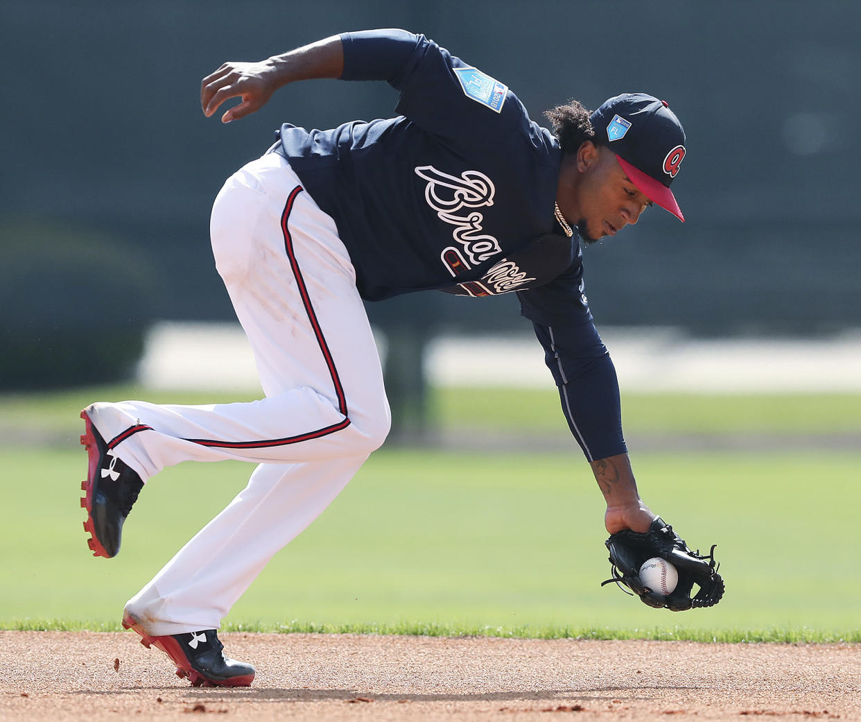 The ceiling is sky-high for Atlanta second baseman Ozzie Albies (Curtis Compton/Atlanta Journal-Constitution via AP)