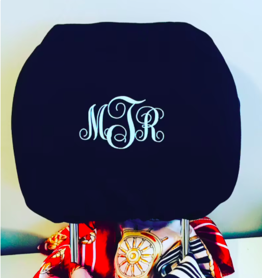 13) Monogram Headrest Covers