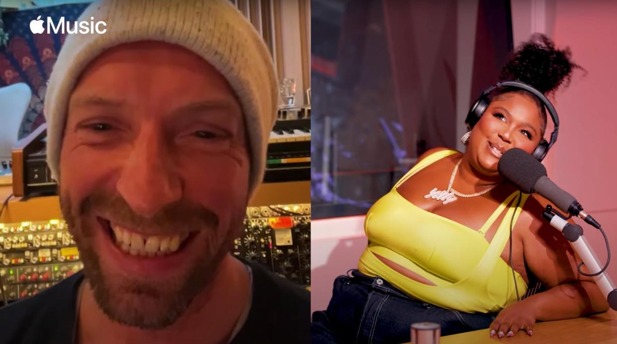 Chris Martin Surprises Lizzo During Interview