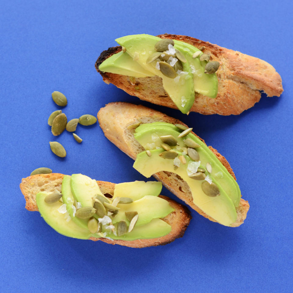 Mini Avocado Toasts with Pumpkin Seeds