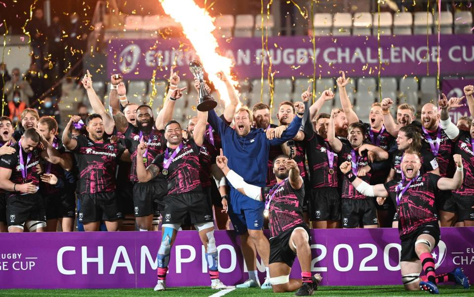 Bristol Bears celebrate winning the European Challenge Cup - AFP