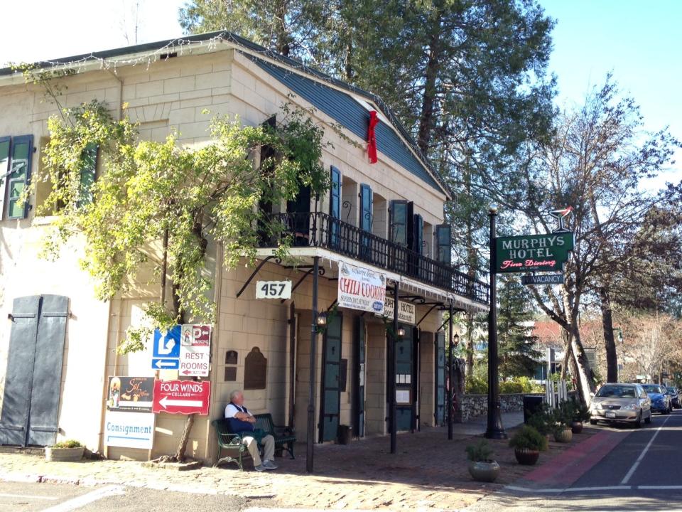 Murphys Hotel anchors Mail Street in downtown Murphys.