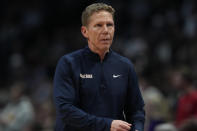 Gonzaga head coach Mark Few looks on in the second half of a second-round college basketball game against TCU in the men's NCAA Tournament Sunday, March 19, 2023, in Denver. (AP Photo/David Zalubowski)