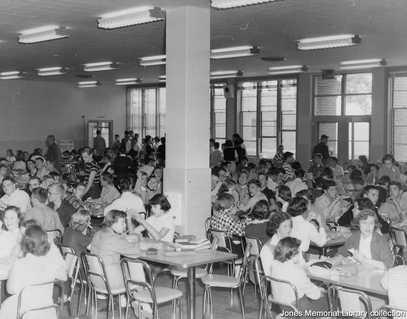 1950s school cafeteria